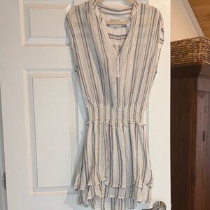 Rails Blue and White Striped Mini Dress